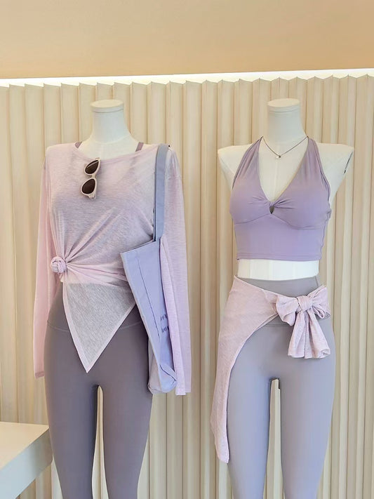 Two-Piece Yoga Set –  Sports Bra & High-Waisted Leggings